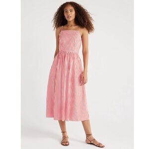 NWT Free Assembly Women's Sleeveless Square Neck Midi Dress | XS